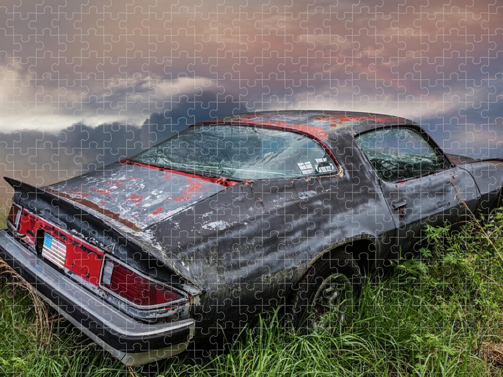 2-door Jigsaw Puzzle featuring the photograph Camaro Classic Hot and Ready by Debra and Dave Vanderlaan