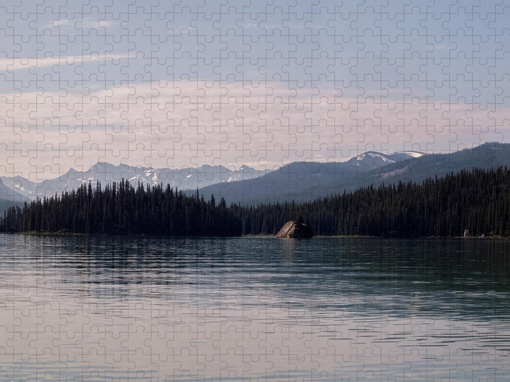 Maligne Jigsaw Puzzle featuring the photograph Canadian Glacial Lake by Catherine Reading