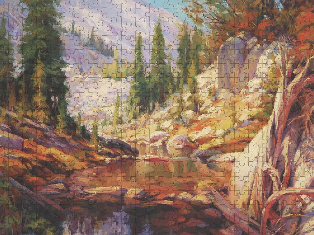 Wilderness Jigsaw Puzzle featuring the painting Cantata by Steve Henderson