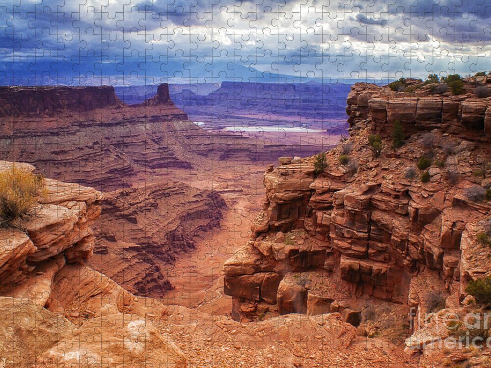 Canyonlands After The Storm Jigsaw Puzzle featuring the photograph Canyonlands After the Storm by Priscilla Burgers