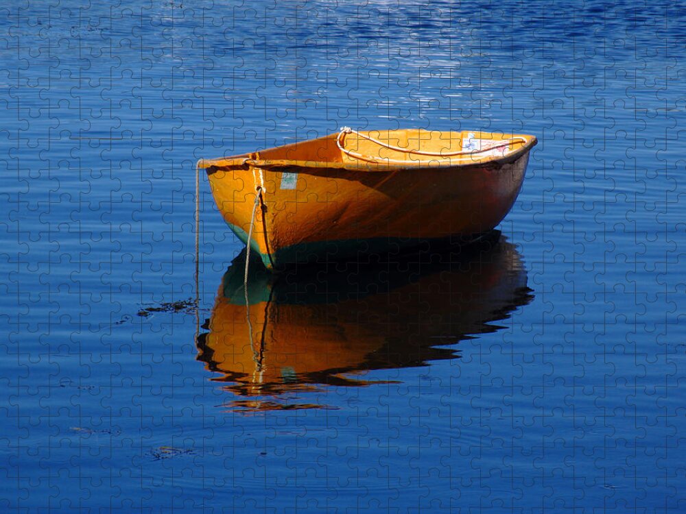 Lightjet Print Jigsaw Puzzle featuring the photograph Cape Ann Dinghy by Juergen Roth