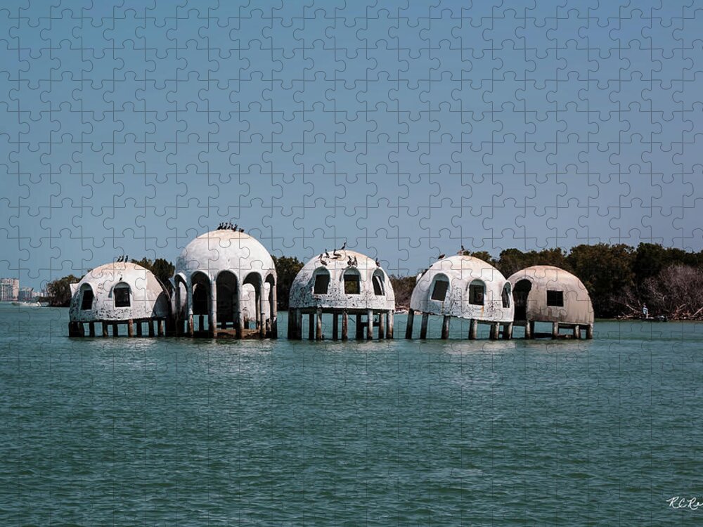 Florida Jigsaw Puzzle featuring the photograph Cape Romano - Domed Homes - Marco in the Background by Ronald Reid