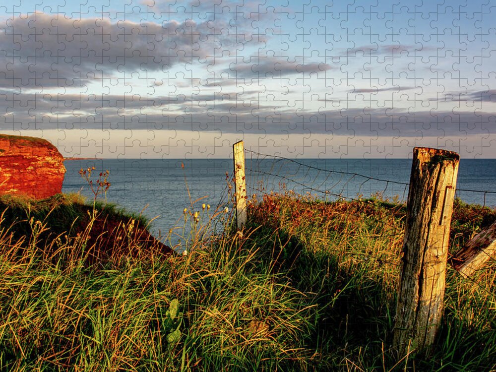 Cape Tryon Jigsaw Puzzle featuring the photograph Cape Tryon Seascape by Douglas Wielfaert