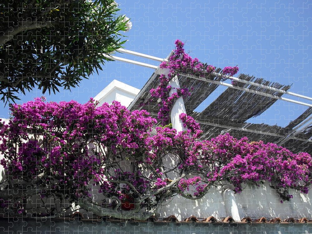 Isle Of Capri Jigsaw Puzzle featuring the photograph Capri Street Scene by Jodie Marie Anne Richardson Traugott     aka jm-ART
