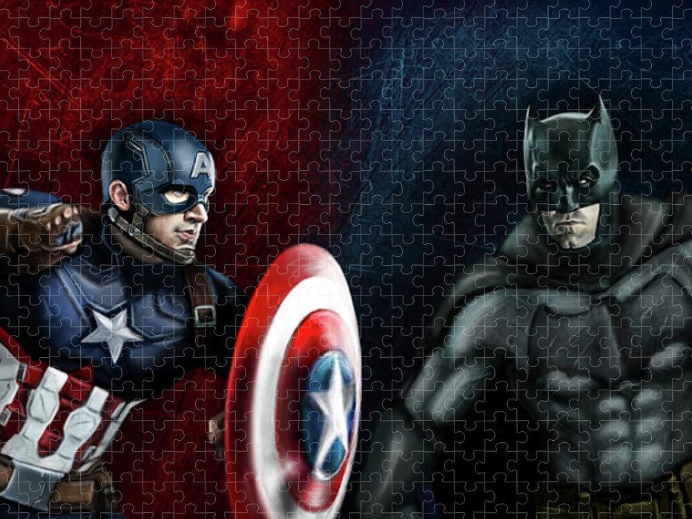 Captain America Vs Batman Jigsaw Puzzle by Vinny John Usuriello - Fine Art  America
