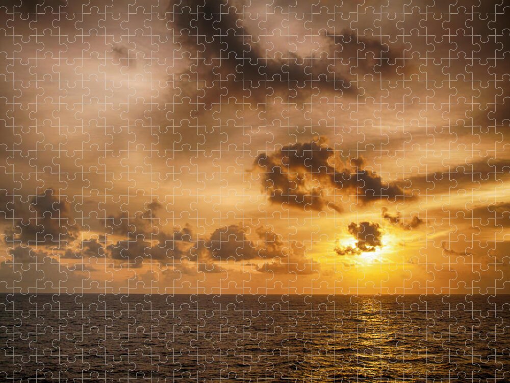 Caribbean Jigsaw Puzzle featuring the photograph Caribbean Sunrise by Mick Burkey