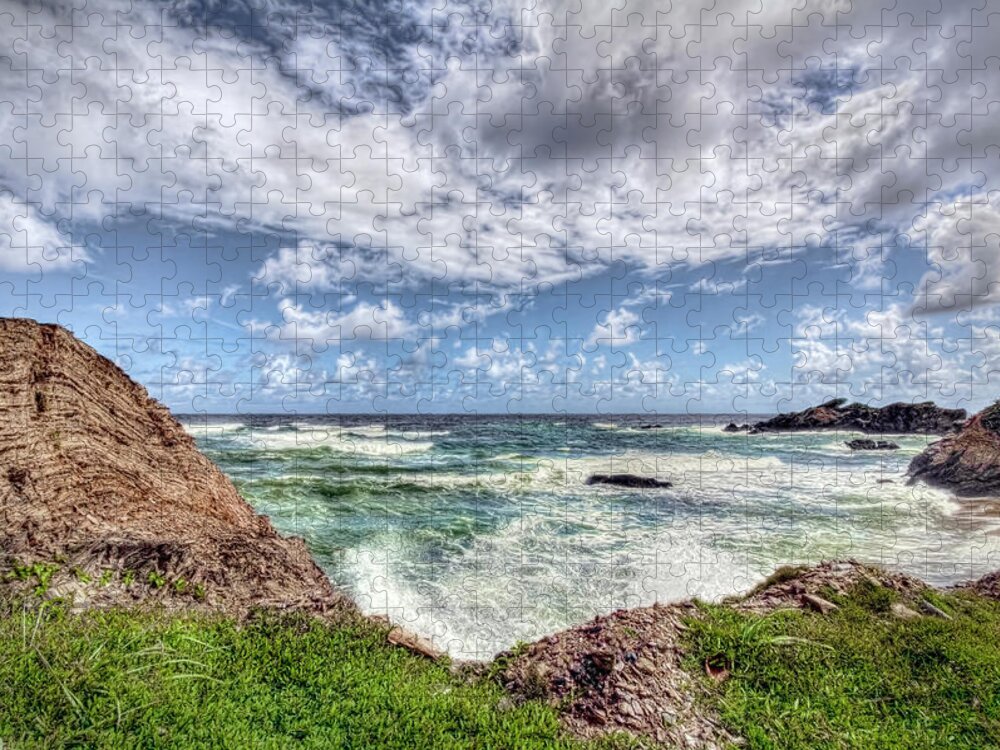 Toco Jigsaw Puzzle featuring the photograph Caribbean Waves by Nadia Sanowar