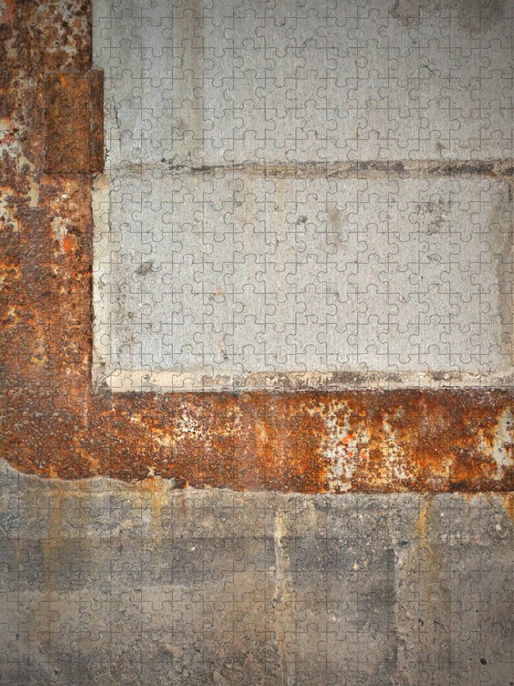 Architecture Jigsaw Puzzle featuring the photograph Carlton 14 - abstract concrete wall by Tim Nyberg