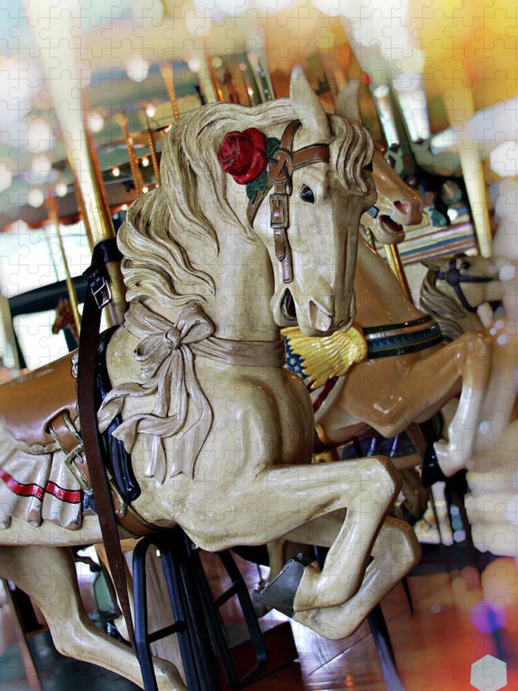 Carousel Jigsaw Puzzle featuring the photograph Carousel Belle by Melanie Alexandra Price