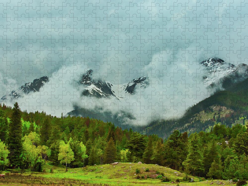 Mountain Jigsaw Puzzle featuring the photograph Cascading Storm Clouds by Kevin Schwalbe