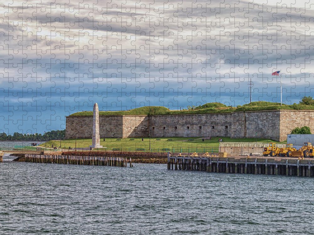 Fort Independence At Castle Island Jigsaw Puzzle featuring the photograph Castle Island by Brian MacLean