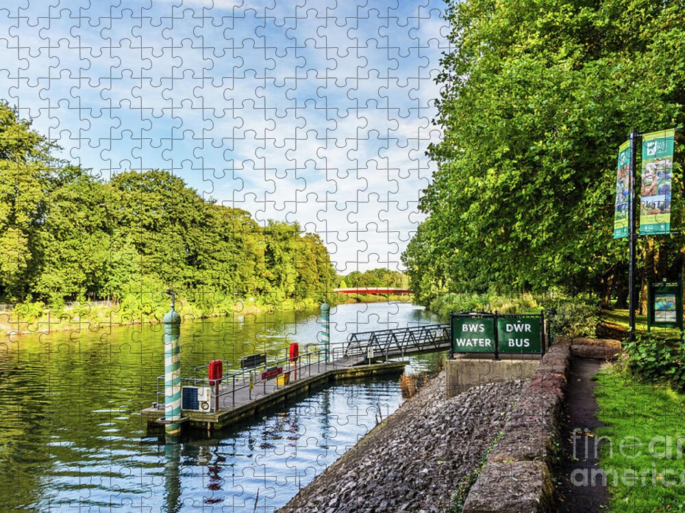 Water Bus Stop Jigsaw Puzzle featuring the photograph Castle Water Bus Stop 2 by Steve Purnell
