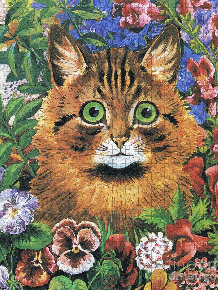 Psychedelic Flower Cat by Louis Wain Kids T-Shirt by Orca Art Gallery -  Fine Art America