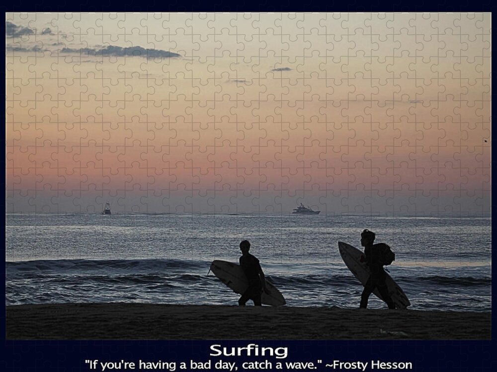 Water Jigsaw Puzzle featuring the photograph Catch A Wave by Frosty Hesson by Robert Banach