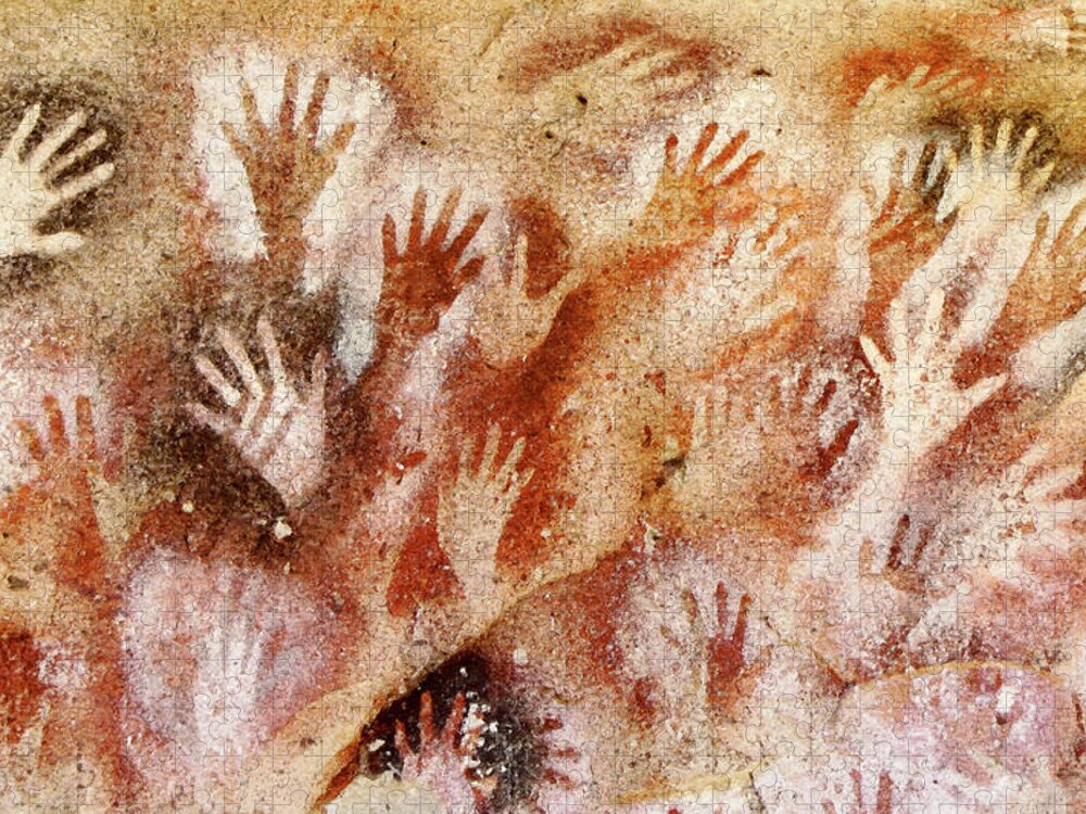 Cave Of The Hands Jigsaw Puzzle featuring the digital art Cave of the Hands - Cueva de las Manos by Weston Westmoreland