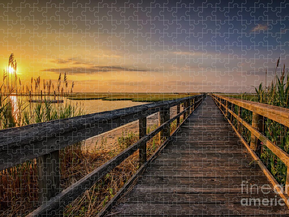 Docks Jigsaw Puzzle featuring the photograph Cedar Beach Pier, Long Island New York by Alissa Beth Photography