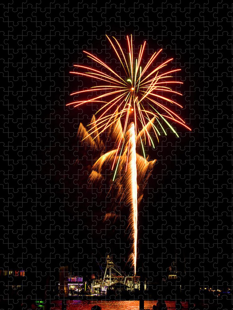 Fireworks Jigsaw Puzzle featuring the photograph Celebration Fireworks by Bill Barber