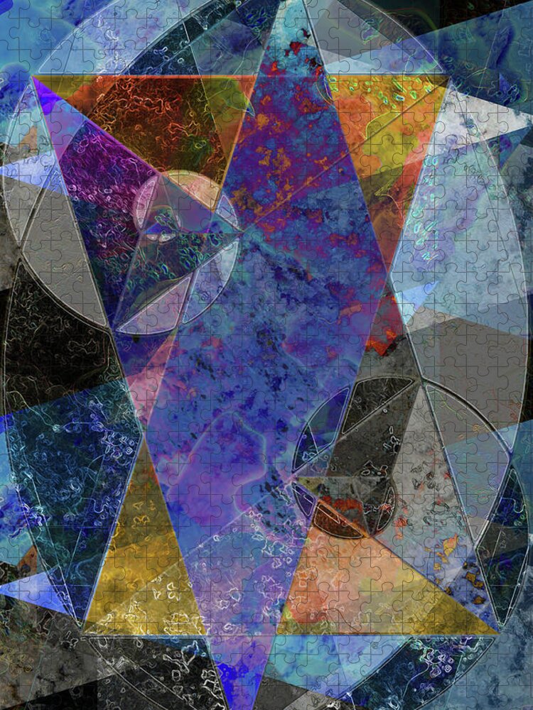 Digital Abstract Jigsaw Puzzle featuring the digital art C'est la vie by Kenneth Armand Johnson