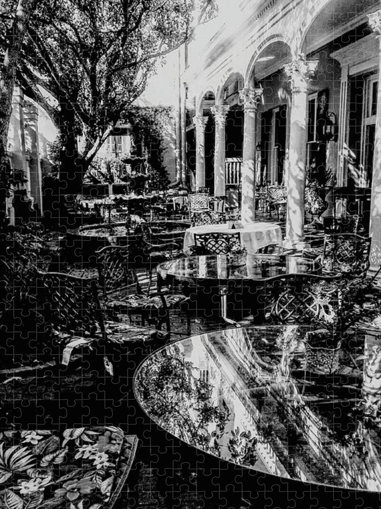 Charleston Jigsaw Puzzle featuring the photograph Charleston Courtyard Cafe by Pat Davidson