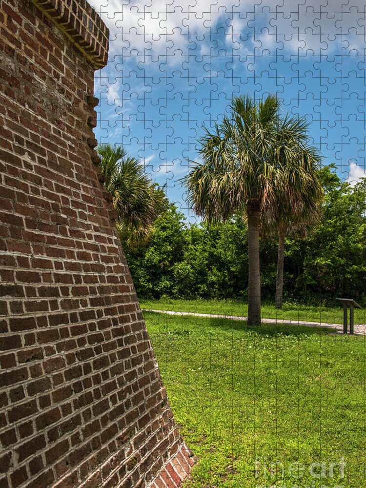 Fort Jigsaw Puzzle featuring the photograph Charleston Fortification by Dale Powell
