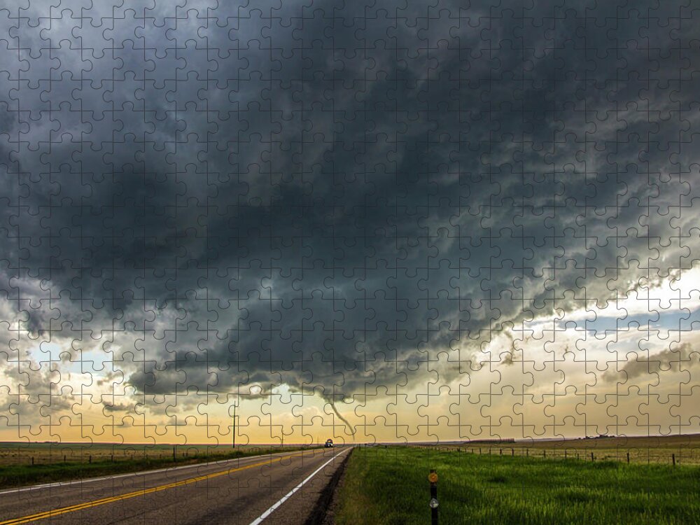 Nebraskasc Jigsaw Puzzle featuring the photograph Chasing Naders in Wyoming 035 by NebraskaSC