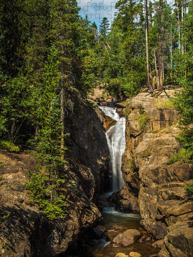 Colorado Jigsaw Puzzle featuring the photograph Chasm Falls by John Roach