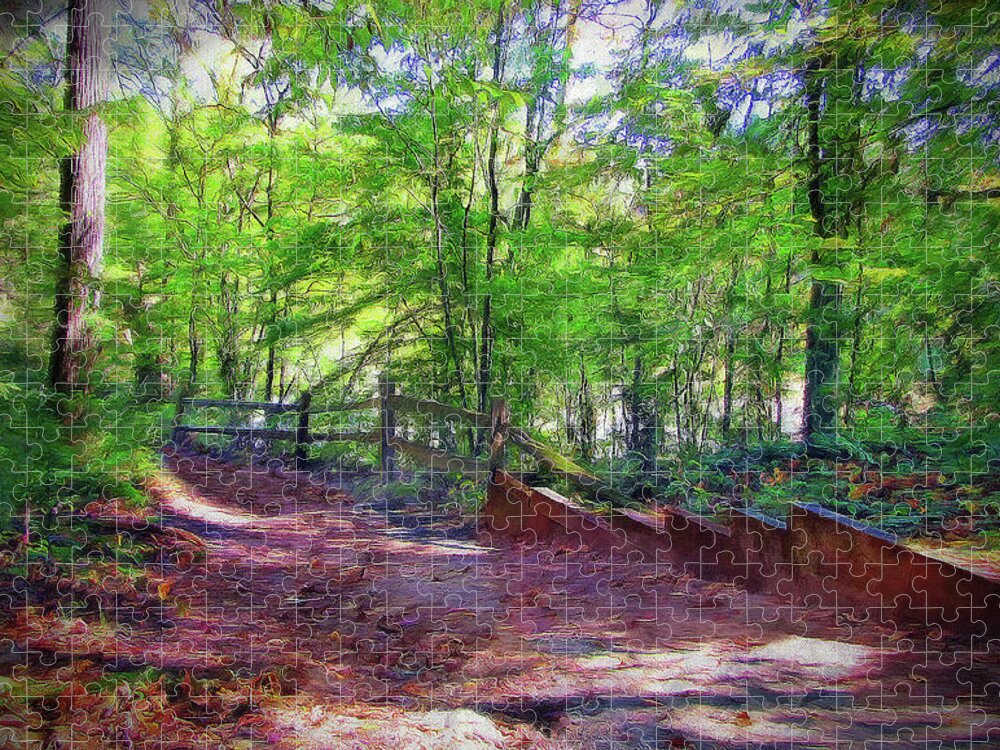 Cedric Hampton Jigsaw Puzzle featuring the photograph Chattahoochee Nature Trail by Cedric Hampton