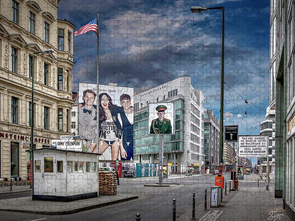 Endre Jigsaw Puzzle featuring the photograph Checkpoint Charlie In 2011 by Endre Balogh