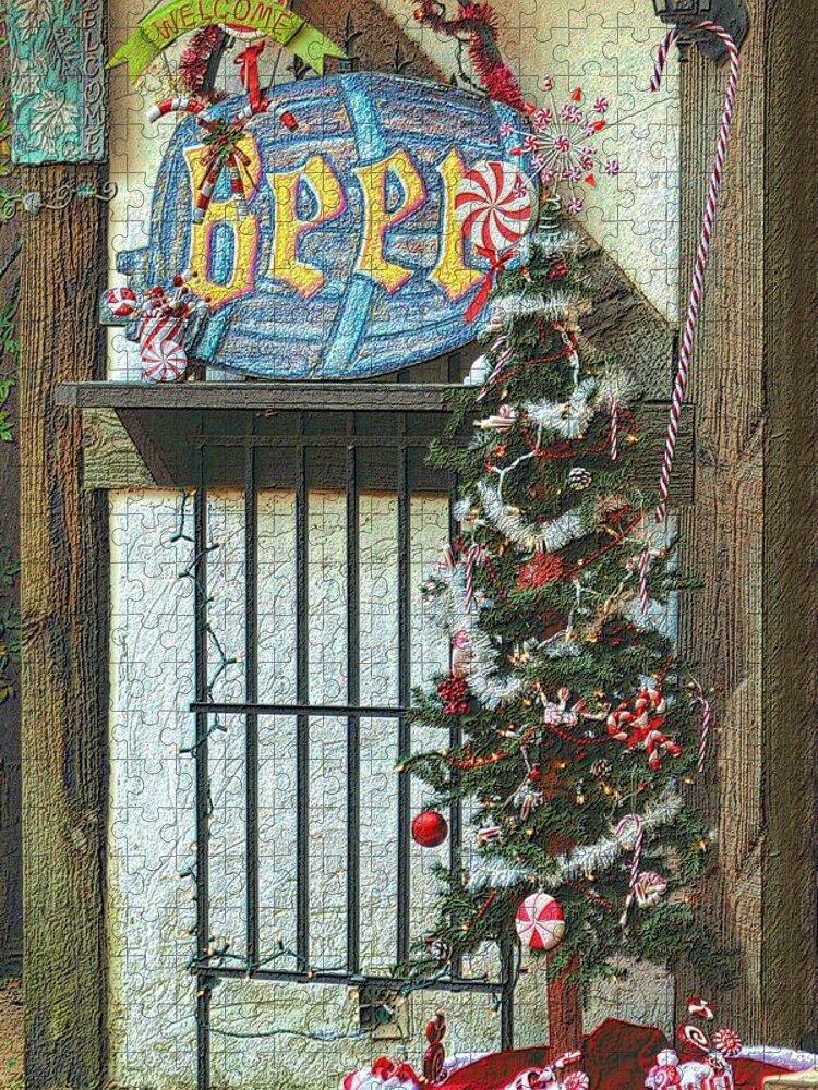 Unusual Christmas Cards Jigsaw Puzzle featuring the photograph Christmas Cheer by Nadalyn Larsen