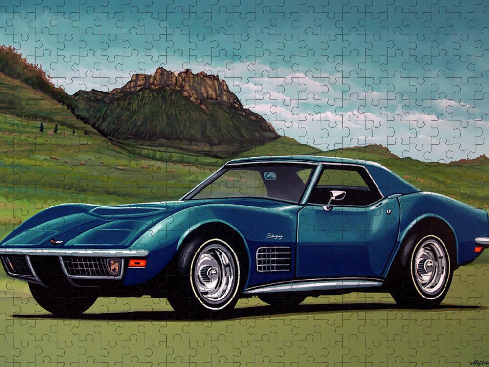 Chevrolet Corvette Stingray 1971 Painting Puzzle