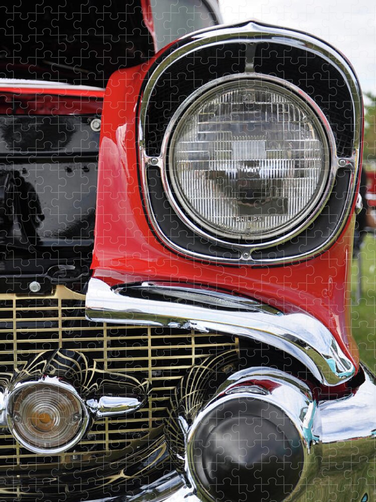 Car Jigsaw Puzzle featuring the photograph Chevy Bel Air by Glenn Gordon