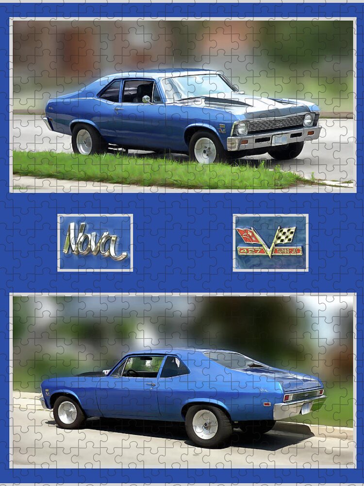 1968 Nova Jigsaw Puzzle featuring the photograph Chevy Nova Vertical by Leslie Montgomery