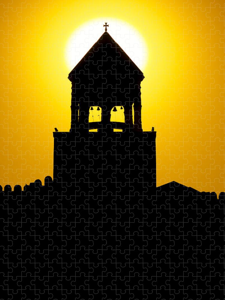 Church Jigsaw Puzzle featuring the photograph Church silhouette by Ivan Slosar