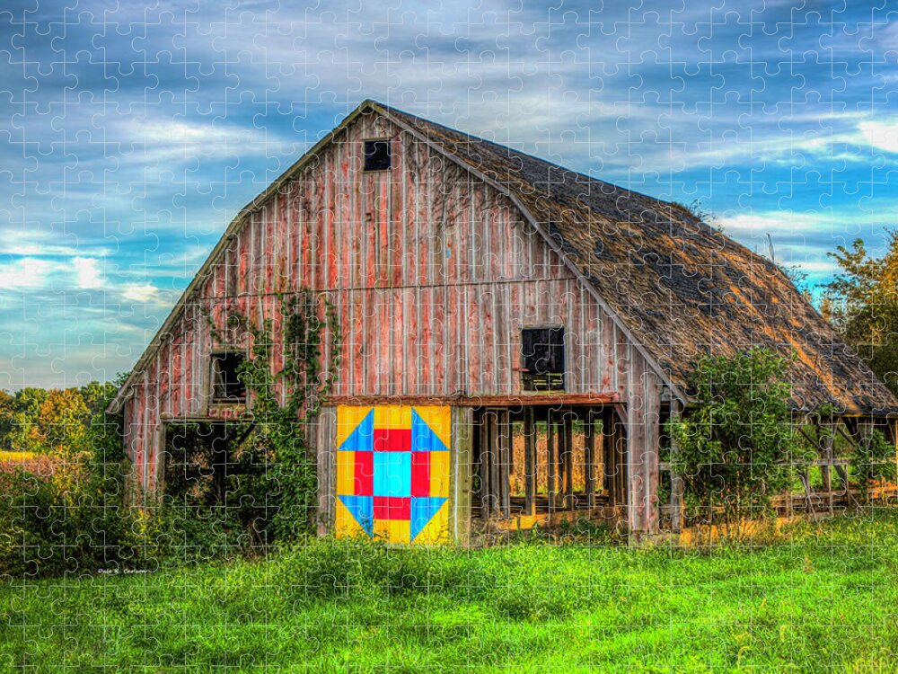 Barn Quilt Jigsaw Puzzle featuring the photograph Churn Dash by Dale R Carlson