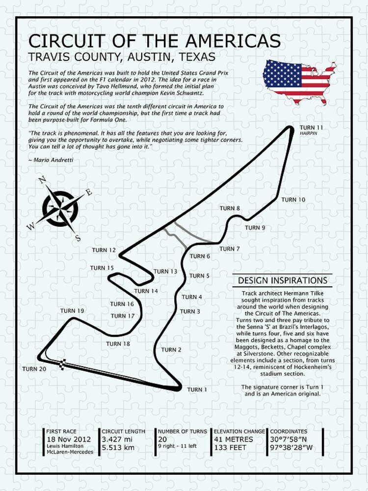 Circuit Of The Americas Jigsaw Puzzle featuring the photograph Circuit of the Americas by Mark Rogan