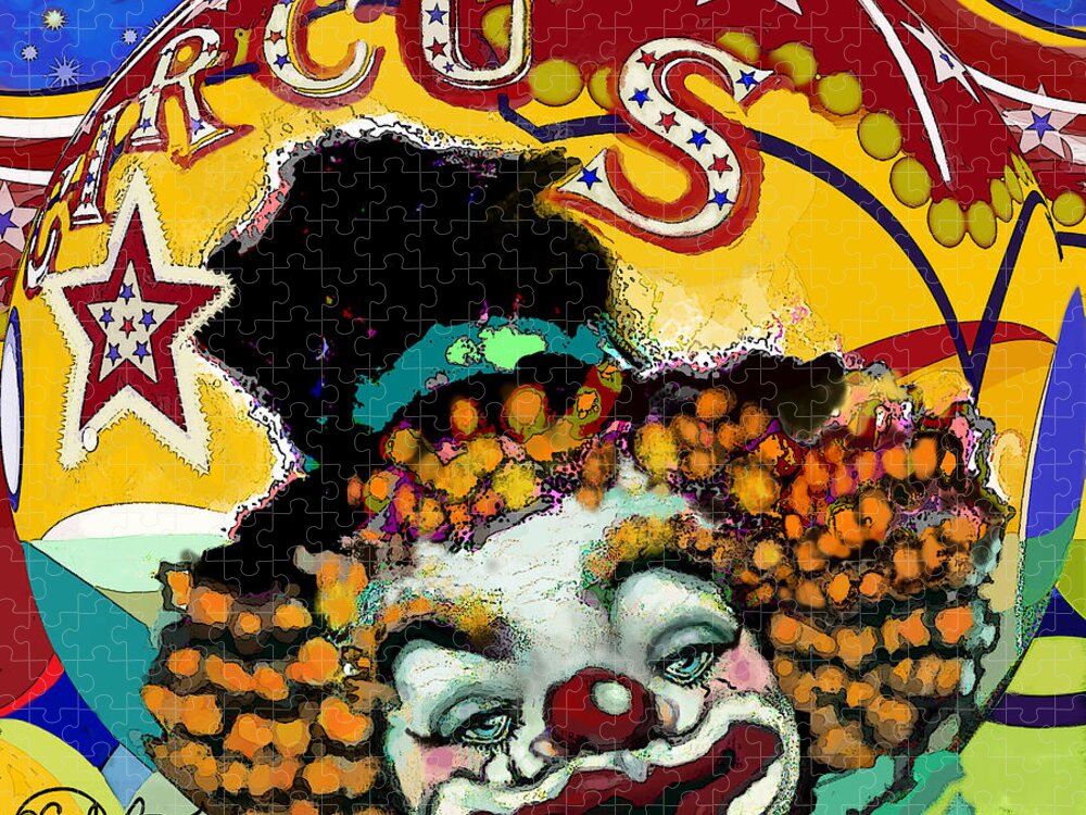 Circus Jigsaw Puzzle featuring the digital art Circus by Carol Jacobs