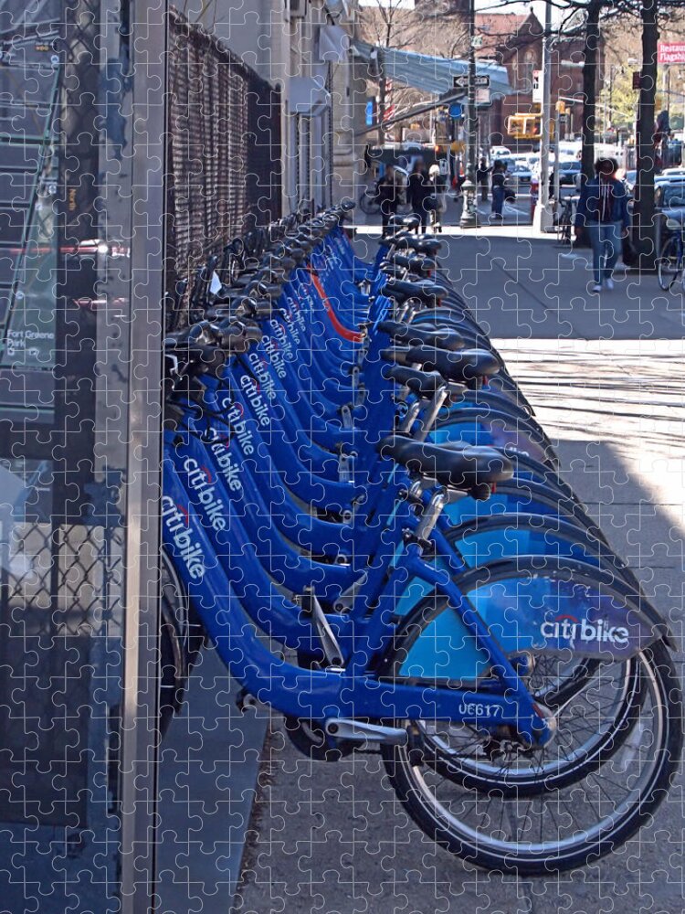 Citibike Jigsaw Puzzle featuring the photograph Citibike by Newwwman