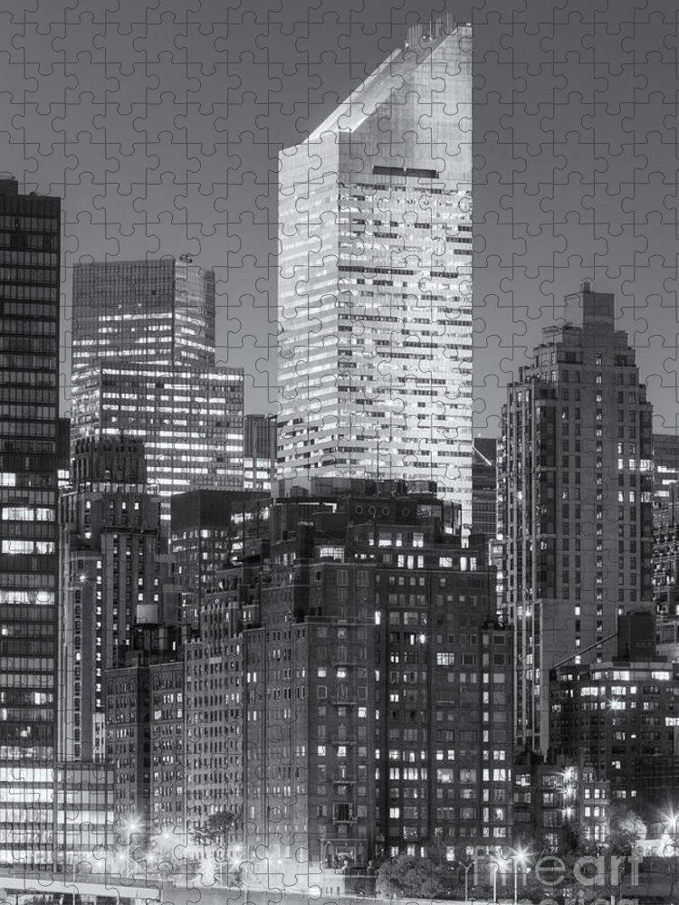 Clarence Holmes Jigsaw Puzzle featuring the photograph Citigroup Building at Twilight II by Clarence Holmes