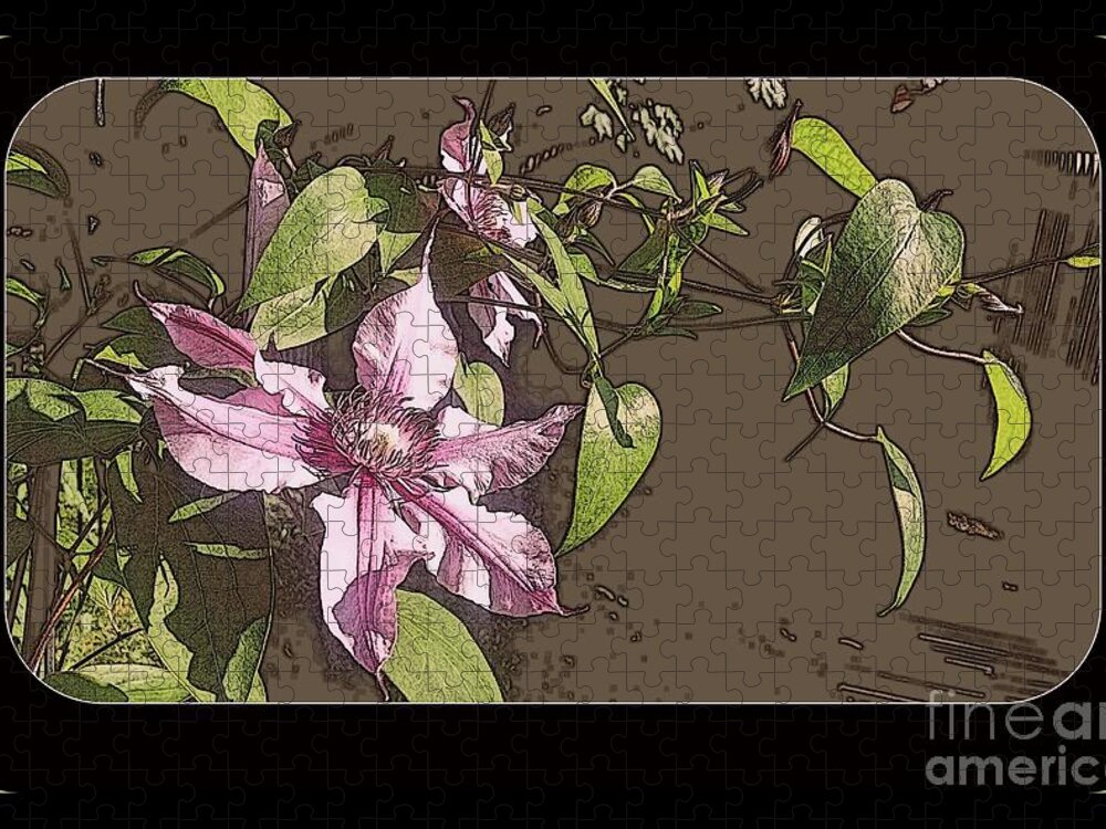Floral Jigsaw Puzzle featuring the photograph Clematis by Jodie Marie Anne Richardson Traugott     aka jm-ART