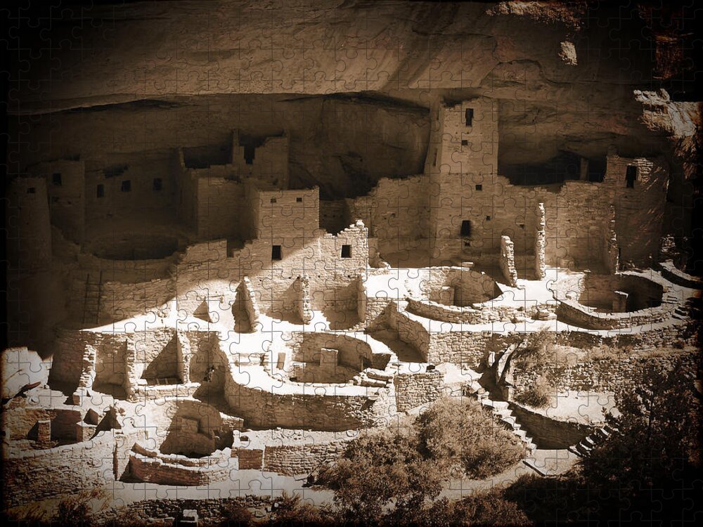 Mesa Verde Jigsaw Puzzle featuring the photograph Cliff Palace Mesa Verde by Kurt Van Wagner