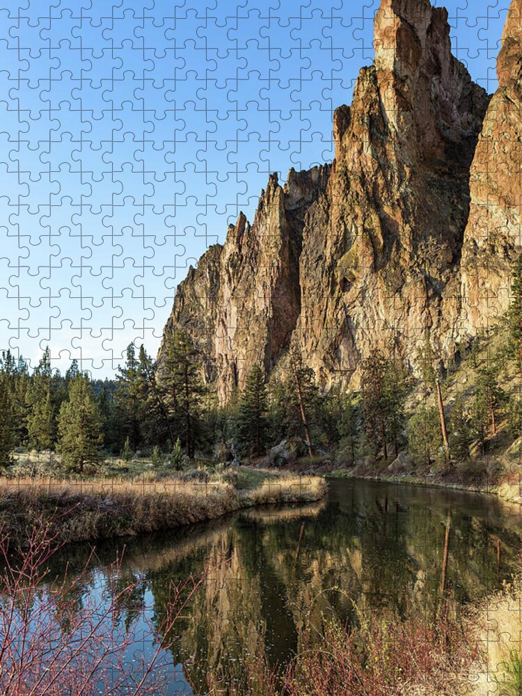 Smith Rock Jigsaw Puzzle featuring the photograph Cliffs Above Crooked River by Belinda Greb