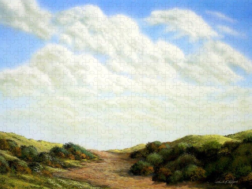 Landscape Jigsaw Puzzle featuring the painting Clouds Of Spring by Frank Wilson