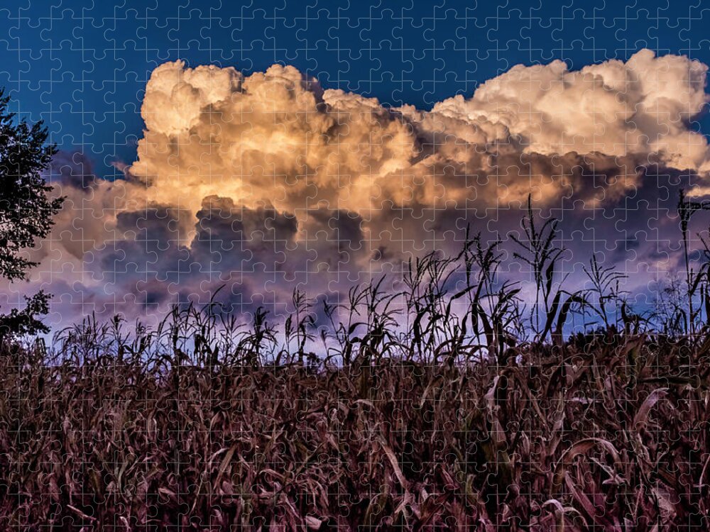 Fagagna Jigsaw Puzzle featuring the photograph Clouds over Fagagna by Wolfgang Stocker