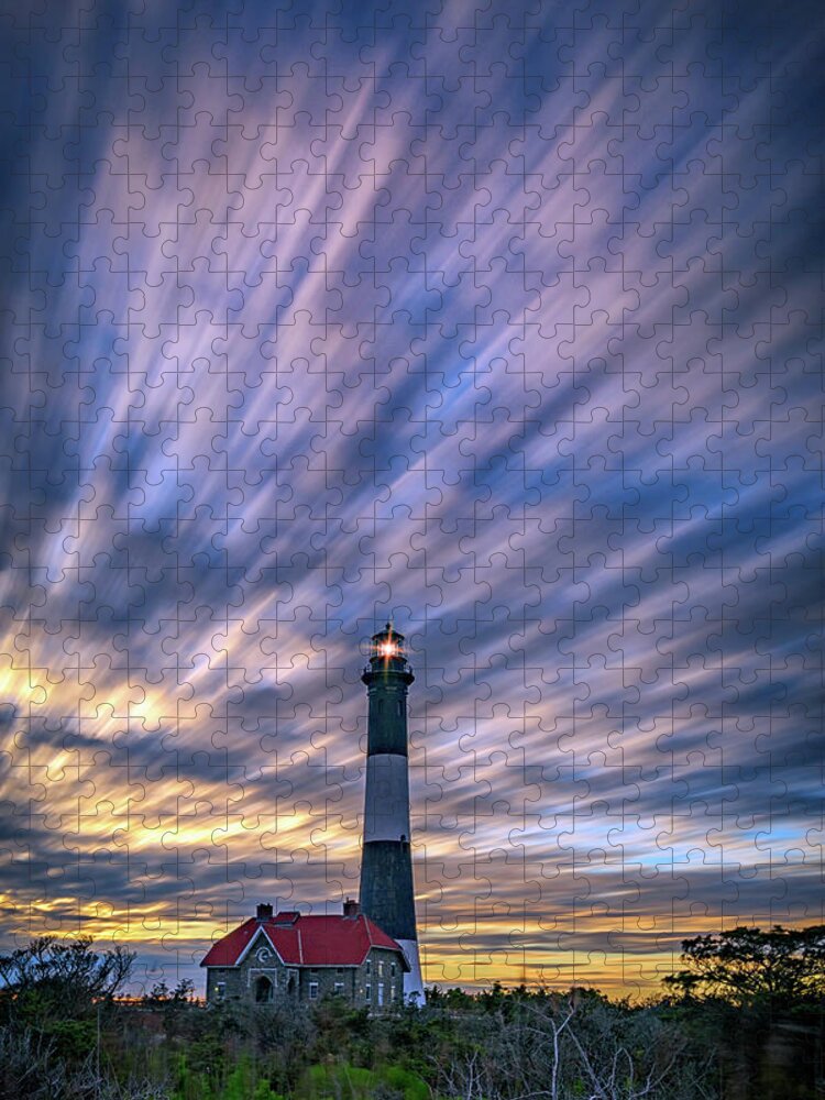 Fire Island Jigsaw Puzzle featuring the photograph Clouds Over Fire Island by Rick Berk
