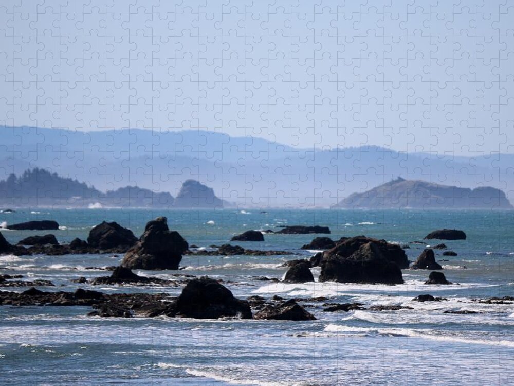 Harris Beach State Park Jigsaw Puzzle featuring the photograph Coastal View at Harris Beach State Park by Christy Pooschke
