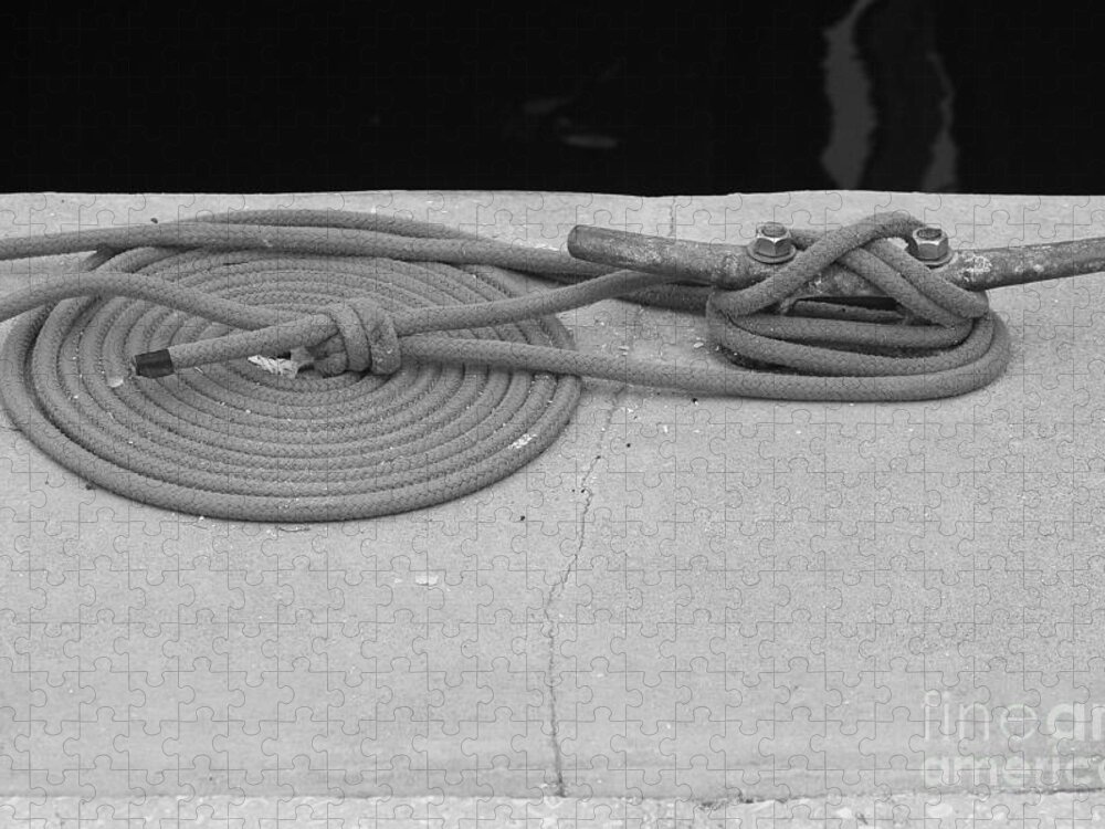 Rope Jigsaw Puzzle featuring the photograph Coiled Rope by Robert Wilder Jr