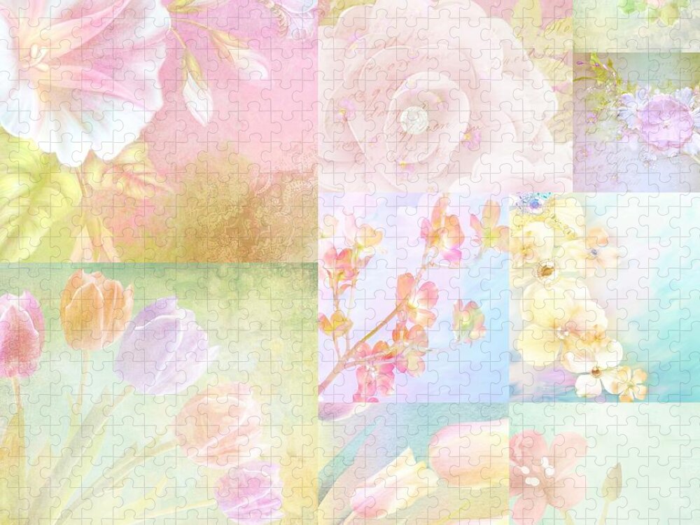 Art Jigsaw Puzzle featuring the digital art Collage-7 by Nina Bradica