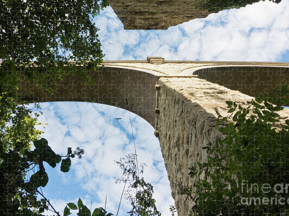 Penryn Jigsaw Puzzle featuring the photograph College Wood Viaduct Penryn Cornwall by Terri Waters