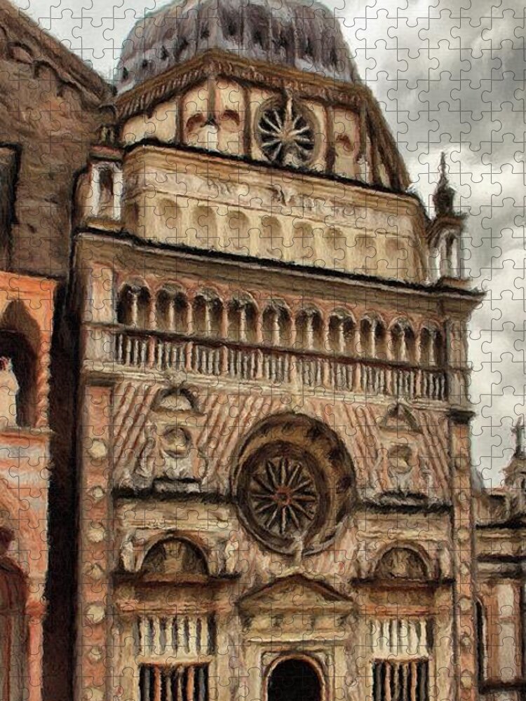 Chapel Jigsaw Puzzle featuring the painting Colleoni Chapel by Jeffrey Kolker