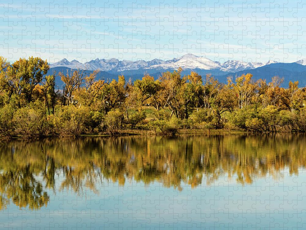 Panorama Jigsaw Puzzle featuring the photograph Colorado Continental Divide Autumn Reflections Panorama by James BO Insogna